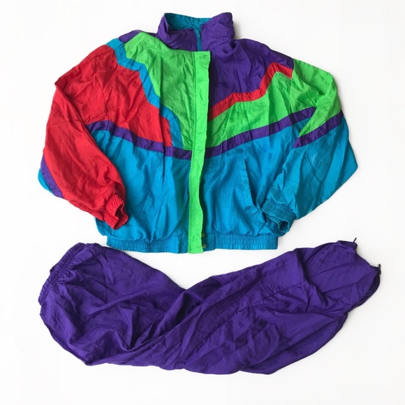 80s windbreaker tracksuit